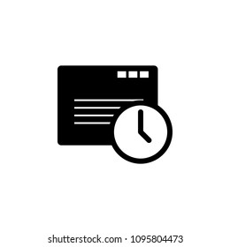 time in the Internet icon. Element of web icon for mobile concept and web apps. Isolated time in the Internet icon can be used for web and mobile on white background