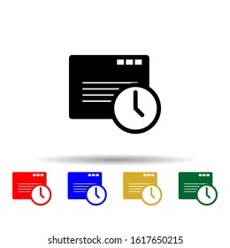 time in the Internet multi color style icon. Simple glyph, flat vector of web icons for ui and ux, website or mobile application