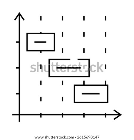 time intervals erp line icon vector. time intervals erp sign. isolated contour symbol black illustration