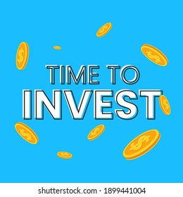 Time to invest background template design vector