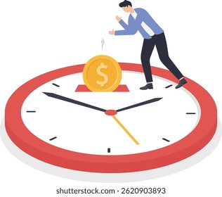 Time investment, business concept, business illustration

