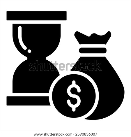 Time Investment Icon Element For Design