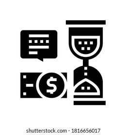 time of investment return glyph icon vector. time of investment return sign. isolated contour symbol black illustration
