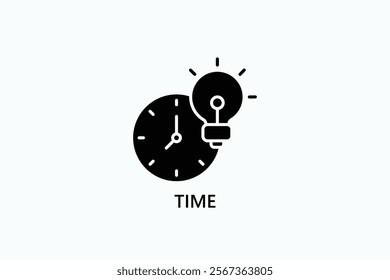 Time Isolated Vector, Icon Or Logo Sign Symbol Illustration