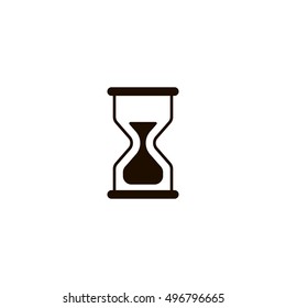 Time. Isolated vector image hourglass on white background in a modern style. Watch flat. Timer expectations. Wait. Icon hours. Antique clock. For web sites and social networks. Vintage stopwatch. EPS.