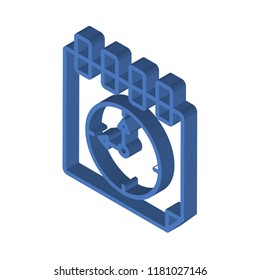 Time isometric left top view 3D icon
