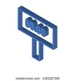 Time isometric left top view 3D icon