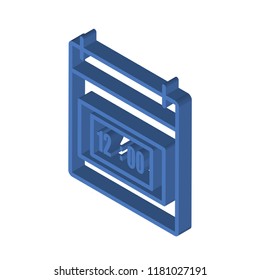 Time isometric left top view 3D icon