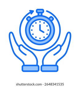 Tiempo que guarda el elemento del icono para el diseño