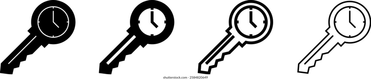 Time key icon , vector illustration