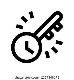 time is key icon for your website, mobile, presentation, and logo design.