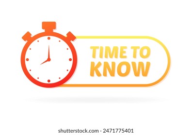 Es hora de conocer el ícono del Anuncio. Estilo plano. Icono Vector