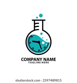 time lab logo design vector