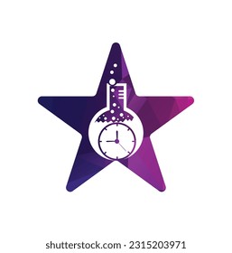 time lab logo, illustration time of lab entry and blue color isolated white background