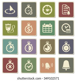 Time label icons for web