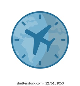 Time Lag, change of biorhythm during flight, plane, get lag