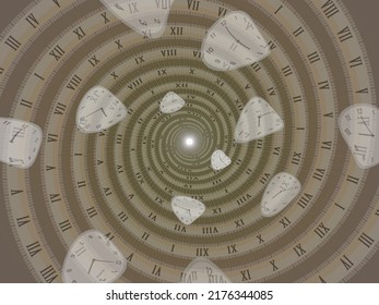 Time Lapse Background Sepia Vector Illustration