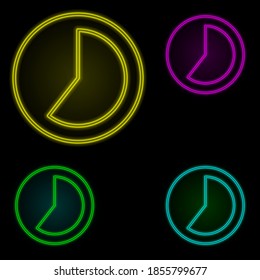 Time lapse sign neon color set icon. Simple thin line, outline vector of image icons for ui and ux, website or mobile application