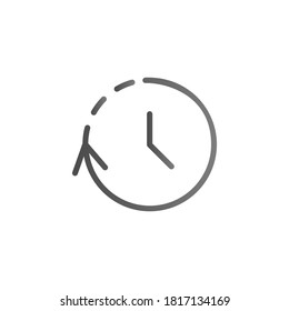 Time left color gradient vector icon