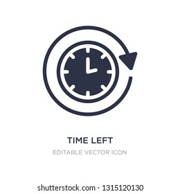 time left icon on white background. Simple element illustration from Tools and utensils concept. time left icon symbol design.