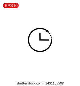 time left icon vector. time left vector graphic illustration