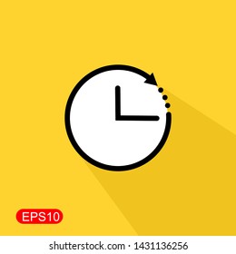 time left icon vector. time left vector graphic illustration