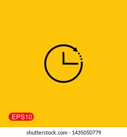 time left icon vector. time left vector graphic illustration