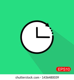 time left icon vector. time left vector graphic illustration