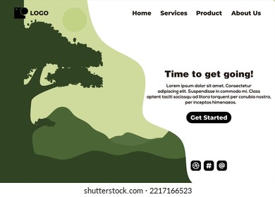 time let s a going landing page design vector