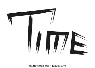 time lettering vector illustration isolated