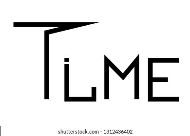 time lettering vector illustration isolated