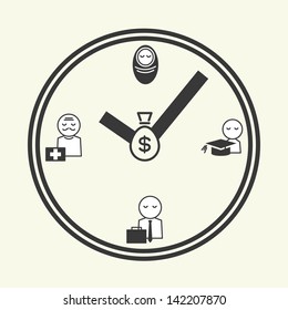 time of life, icon design vector