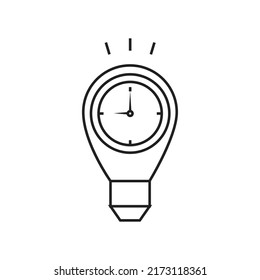 Das Design der Zeitlampe-Symbol. Vektorgrafik