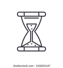 Time limit black icon concept. Time limit flat  vector symbol, sign, illustration.