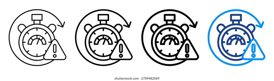 Conjunto de Colección de contorno diferente de icono de límite de tiempo