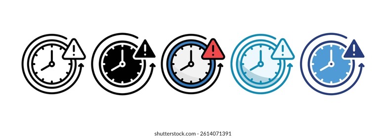 Time Limit Icon Set Multiple Style Collection