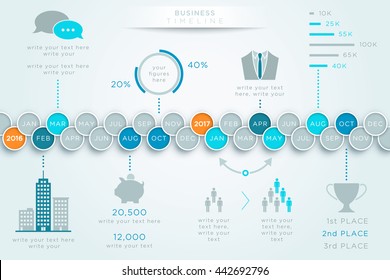 Time Line 2 Year Jan To Dec Creative Graphic