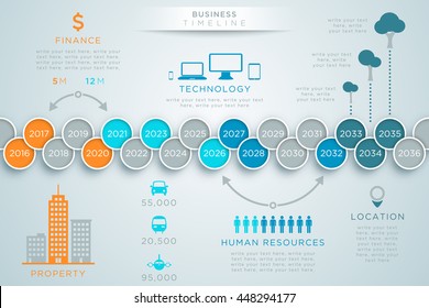 Time Line 20 Years Creative Graphic