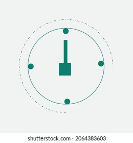Time line and clock icon. Vector linear unit icon.