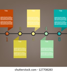 Time Line Colorful Description