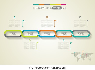 Time Line Design. Can be used for workflow layout; diagram; number options; step up options; web design; banner template; infographic, timeline.
