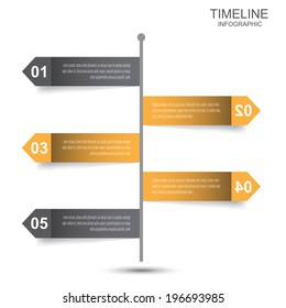 Time line to display your data with Info-graphic elements. Ideal for statistic data display. 