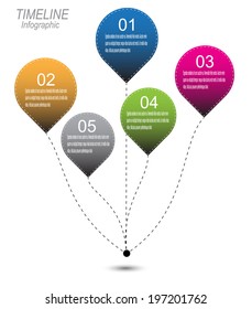 Time line to display your data with Info-graphic elements. Ideal for statistic data display. 