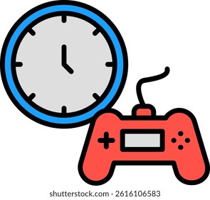 Time Line Filled Vector Icon Design