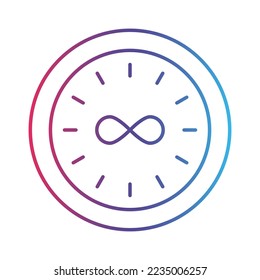 Time line gradient icon, logo style