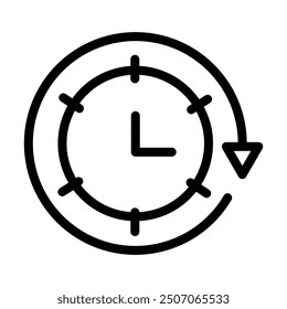 Time line icon. Clock icon. Vector illustration isolated on white background.
