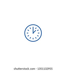 Time line icon concept. Time flat  vector symbol, sign, outline illustration.