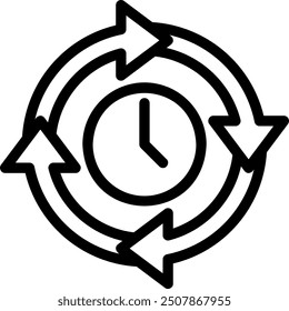 Vector de ilustración de icono de línea de tiempo