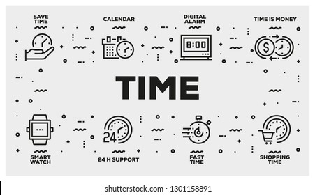 TIME LINE ICON SET