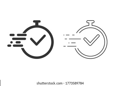 Time line icon set vector. Fast time vector icon. Deadline icon vector illustration